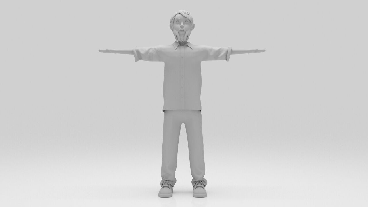 Character Jerry Rigged  Low-poly 3D model_6