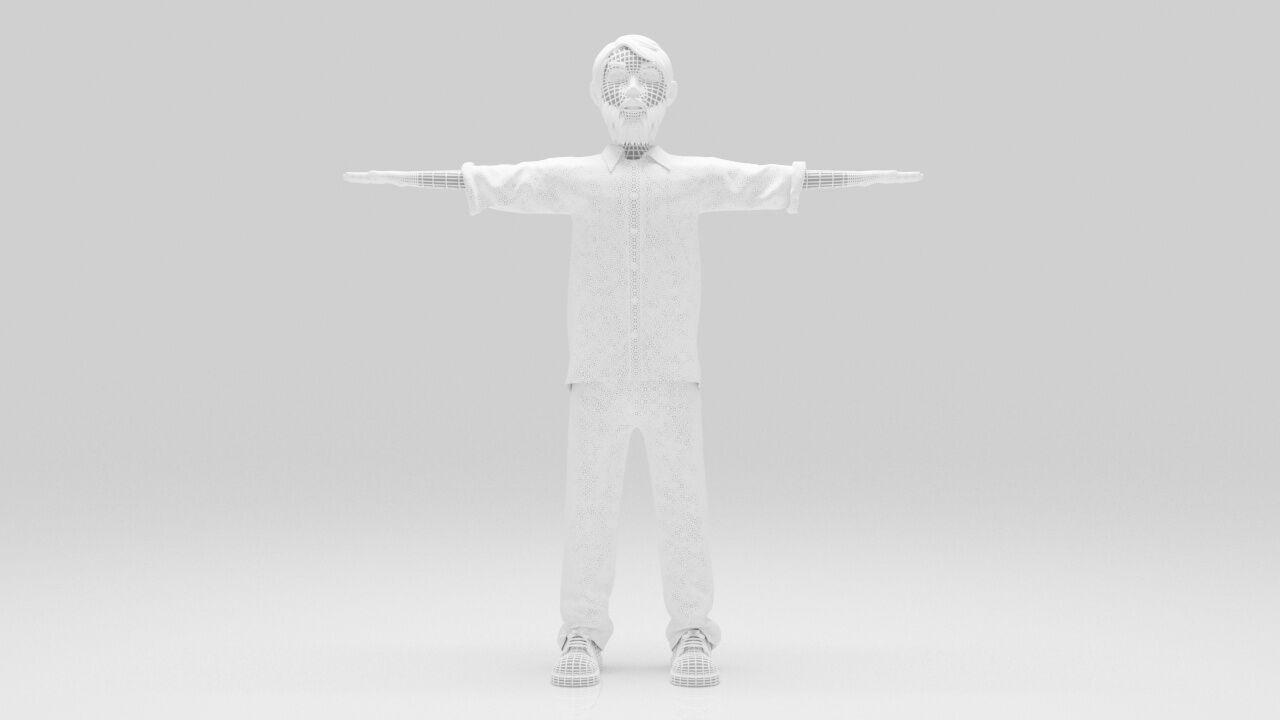 Character Jerry Rigged  Low-poly 3D model_10