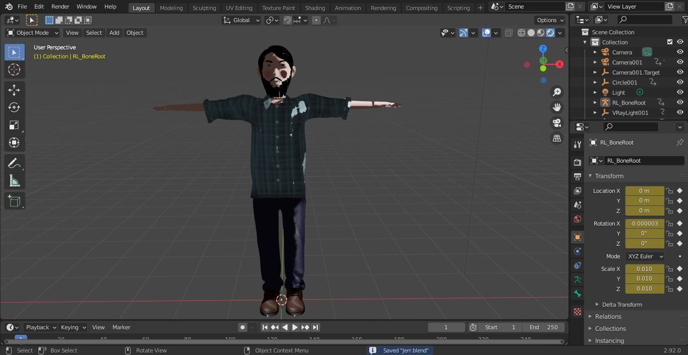 Character Jerry Rigged  Low-poly 3D model_15
