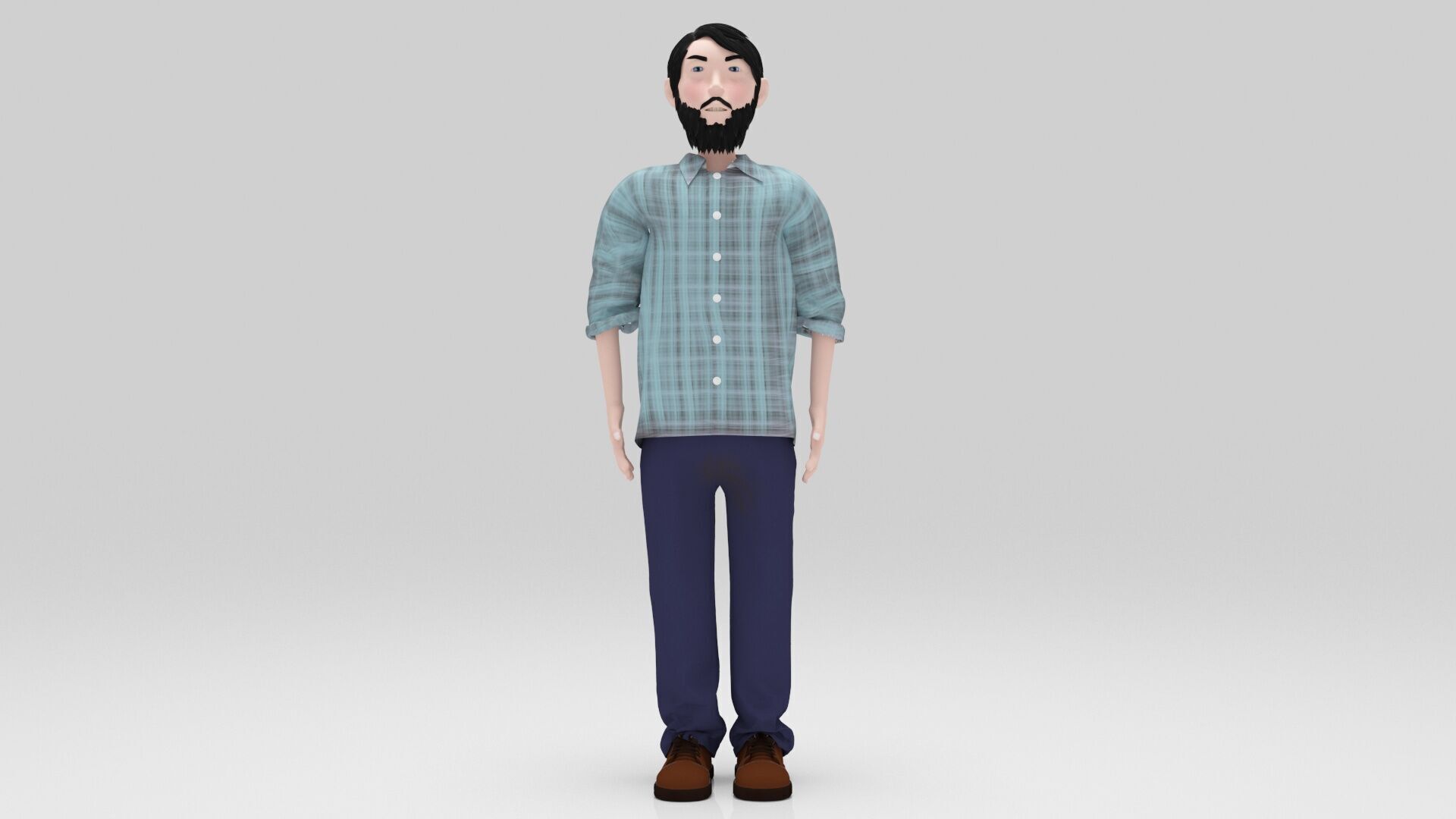 Character Jerry Rigged  Low-poly 3D model_1