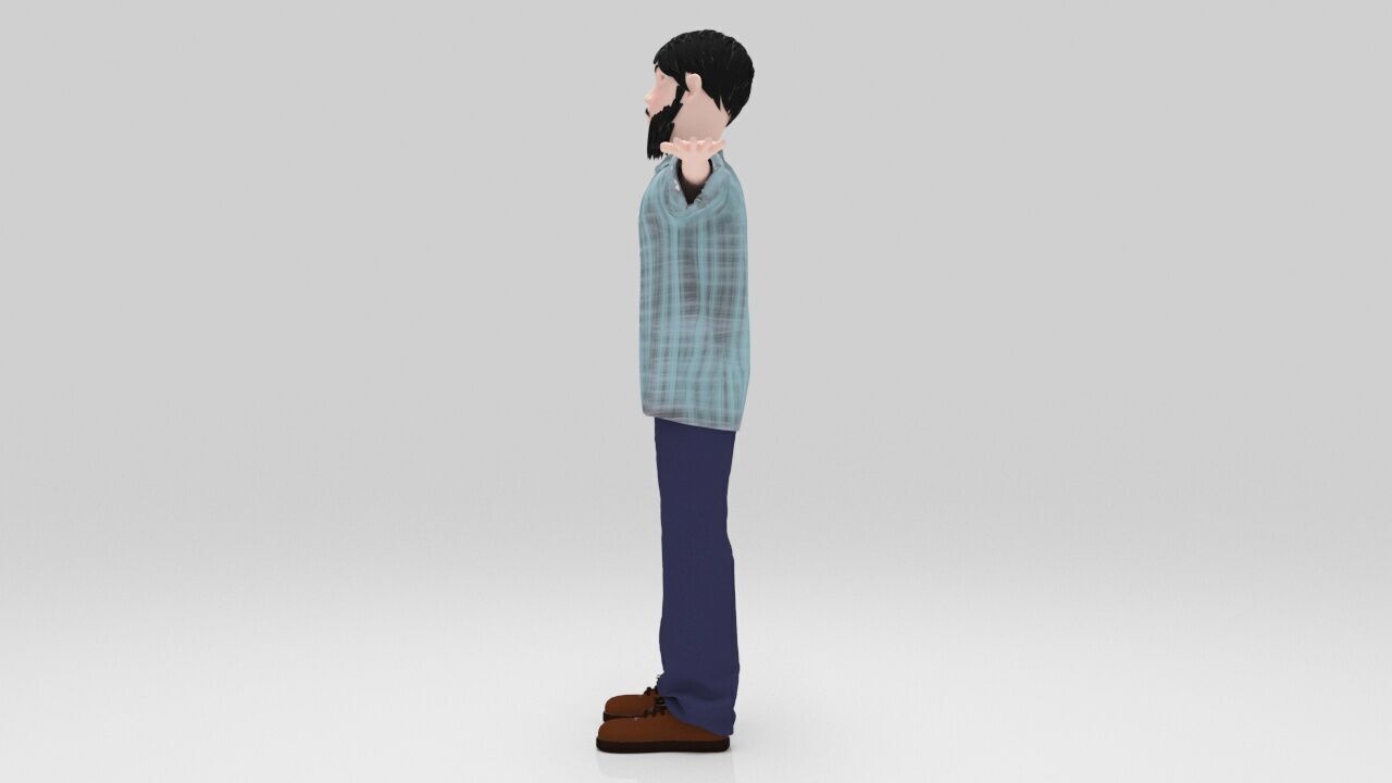 Character Jerry Rigged  Low-poly 3D model_3