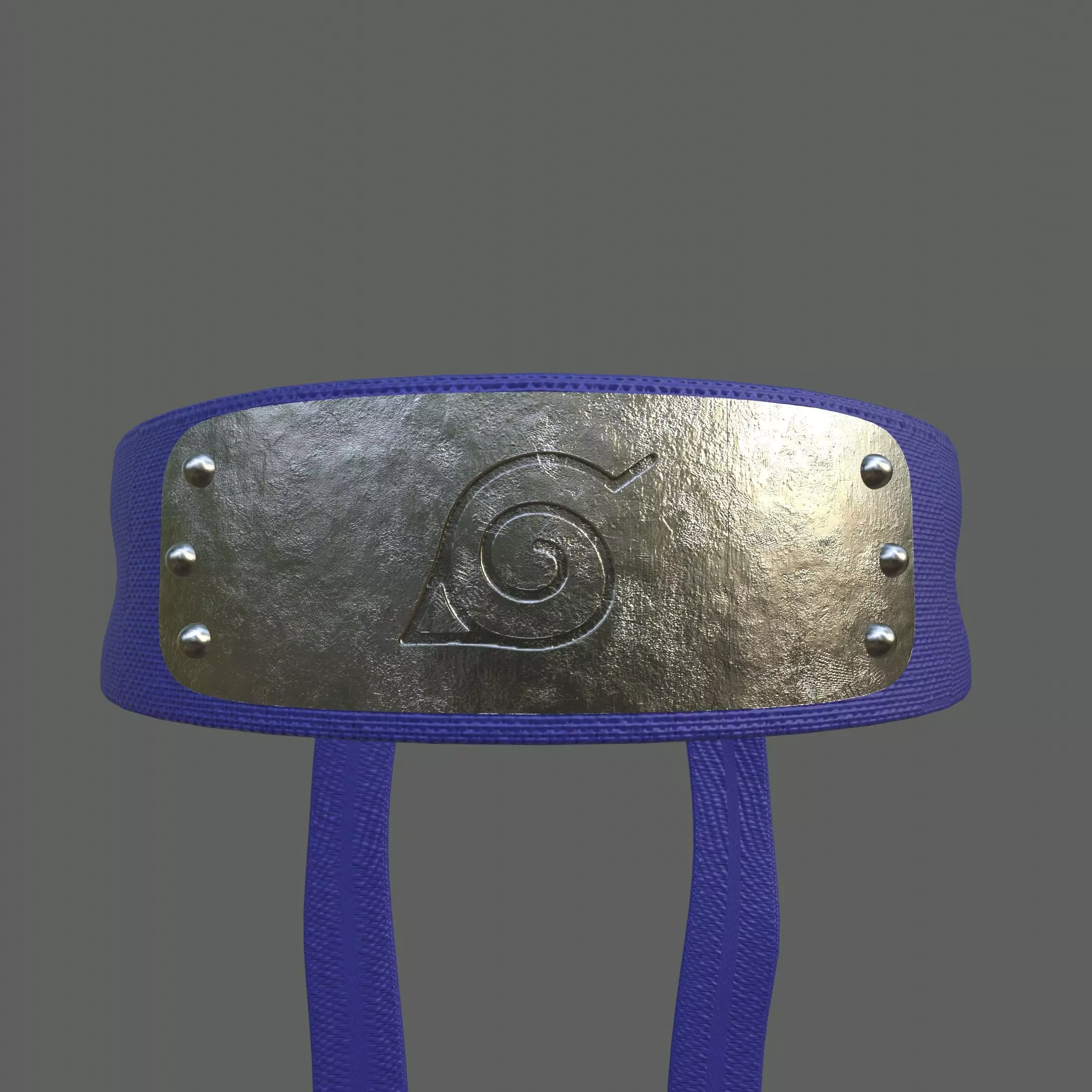 Konoha Blue Headband PBR High Poly 3D model