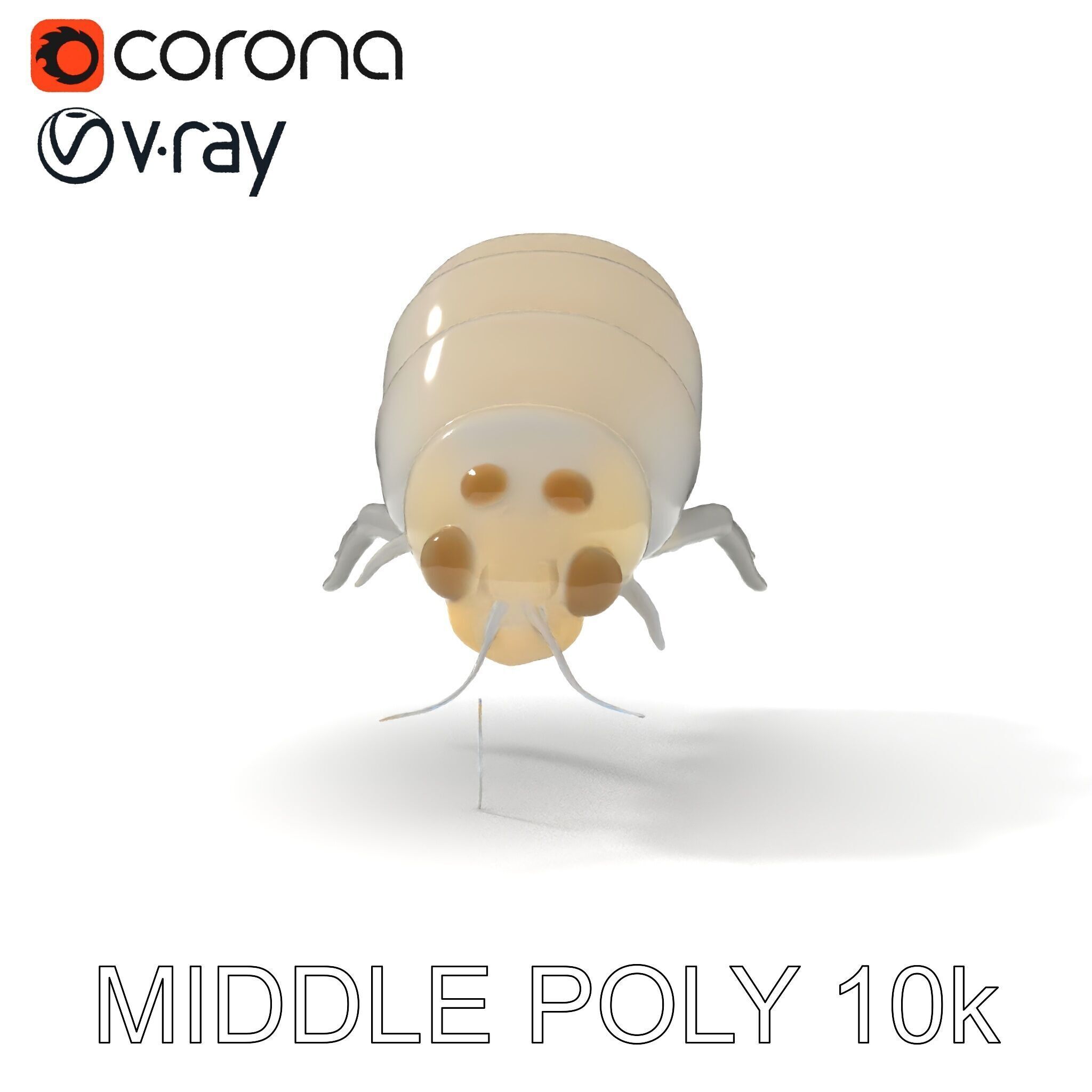 Transparent Larva Model Pack Low-poly 3D model_19