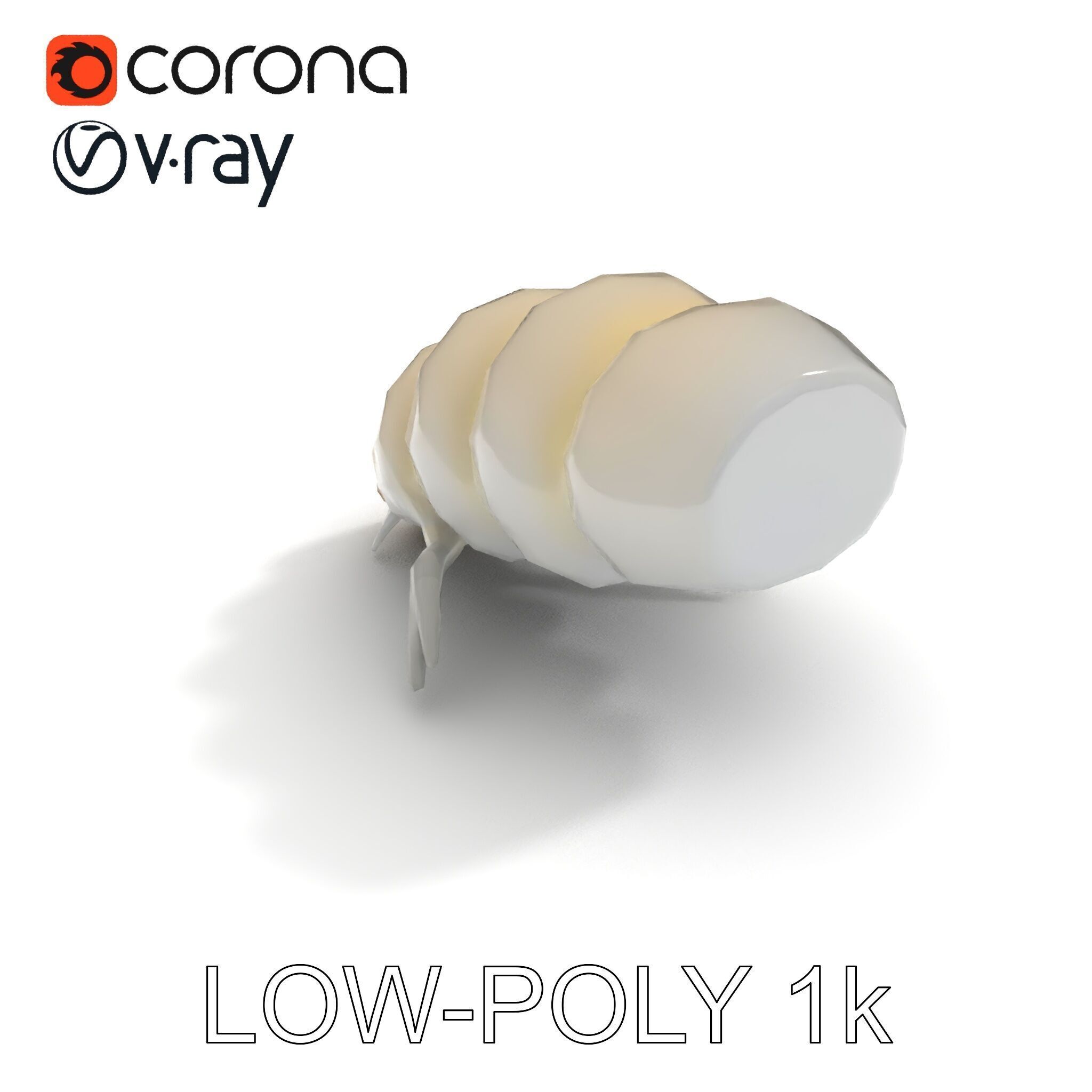 Transparent Larva Model Pack Low-poly 3D model_31