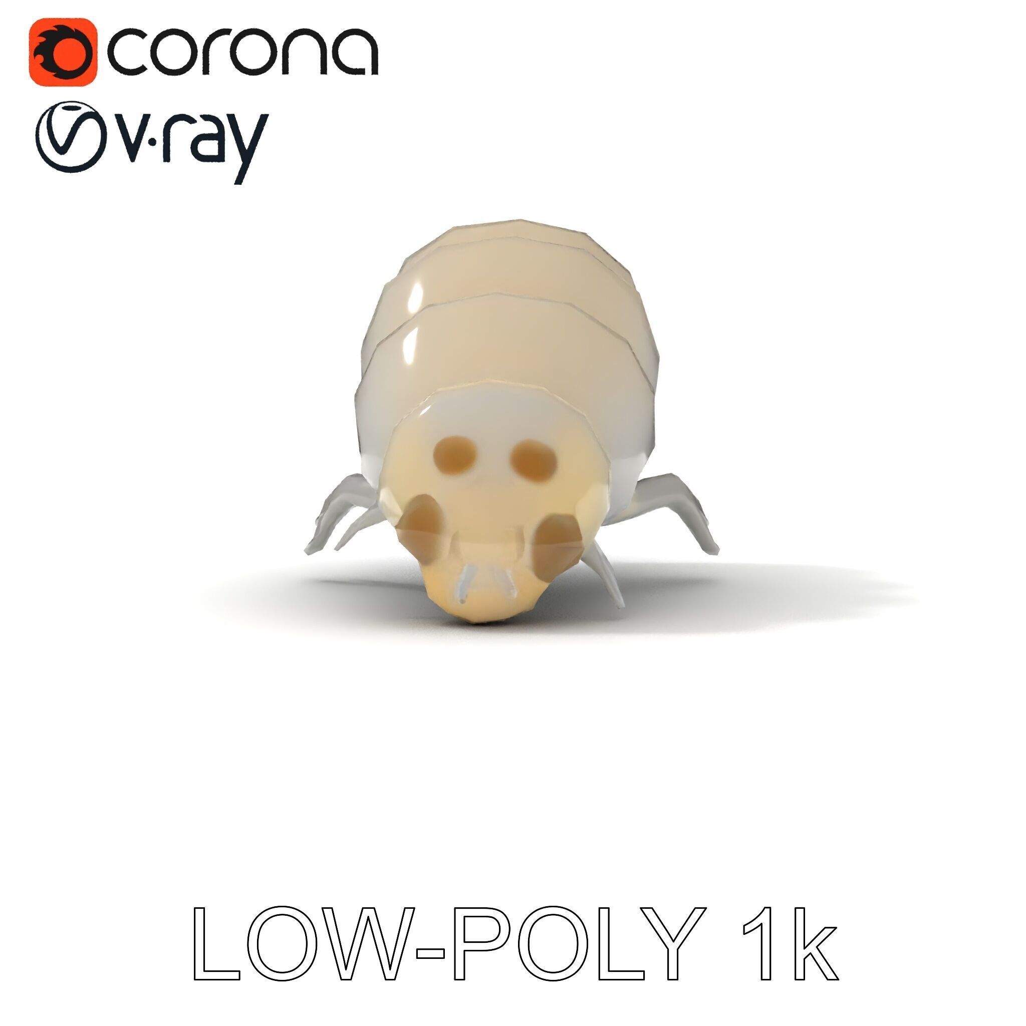 Transparent Larva Model Pack Low-poly 3D model_23