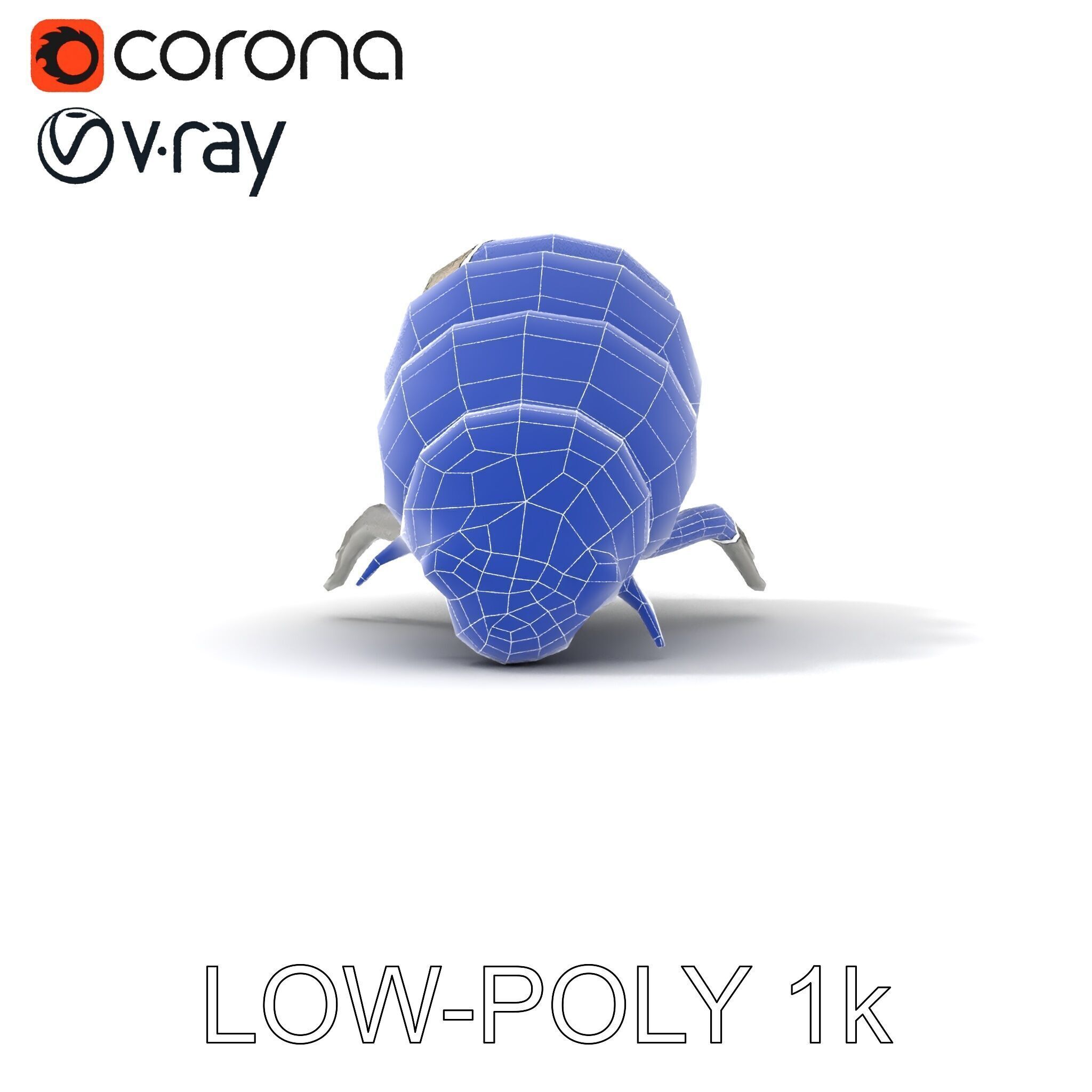 Transparent Larva Model Pack Low-poly 3D model_28
