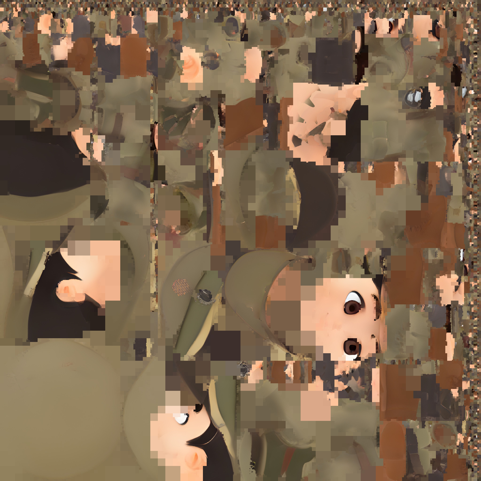 Male Cartoon Army 3D Model Low-poly 3D model_4