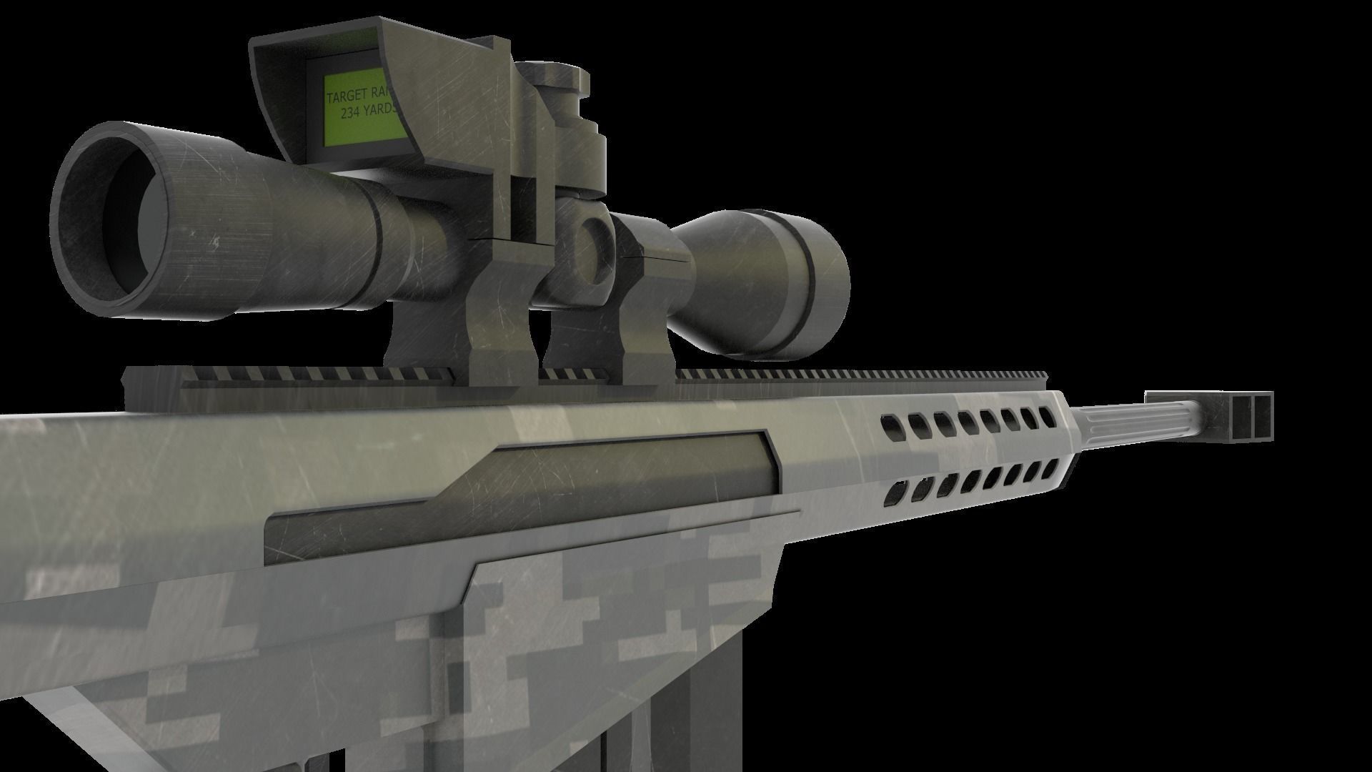 m107 sniper rifle  Free 3D model_1