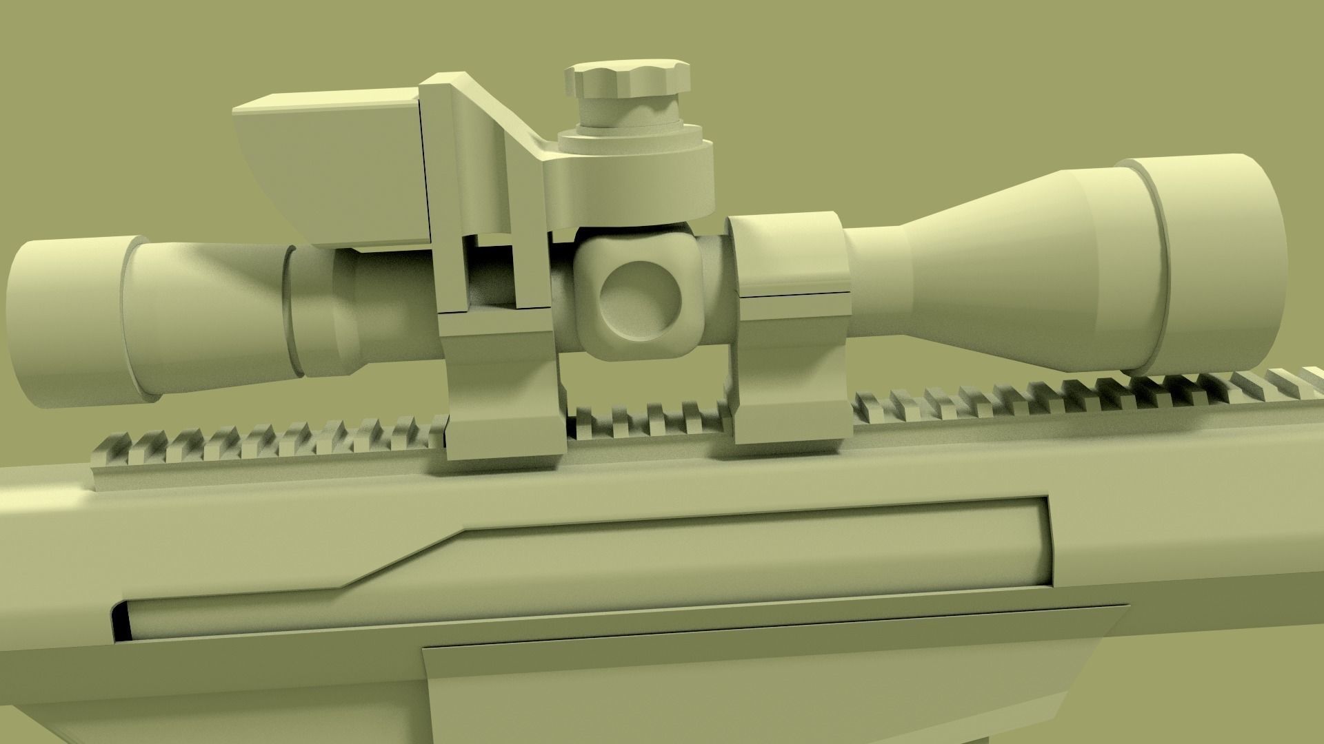m107 sniper rifle  Free 3D model_7