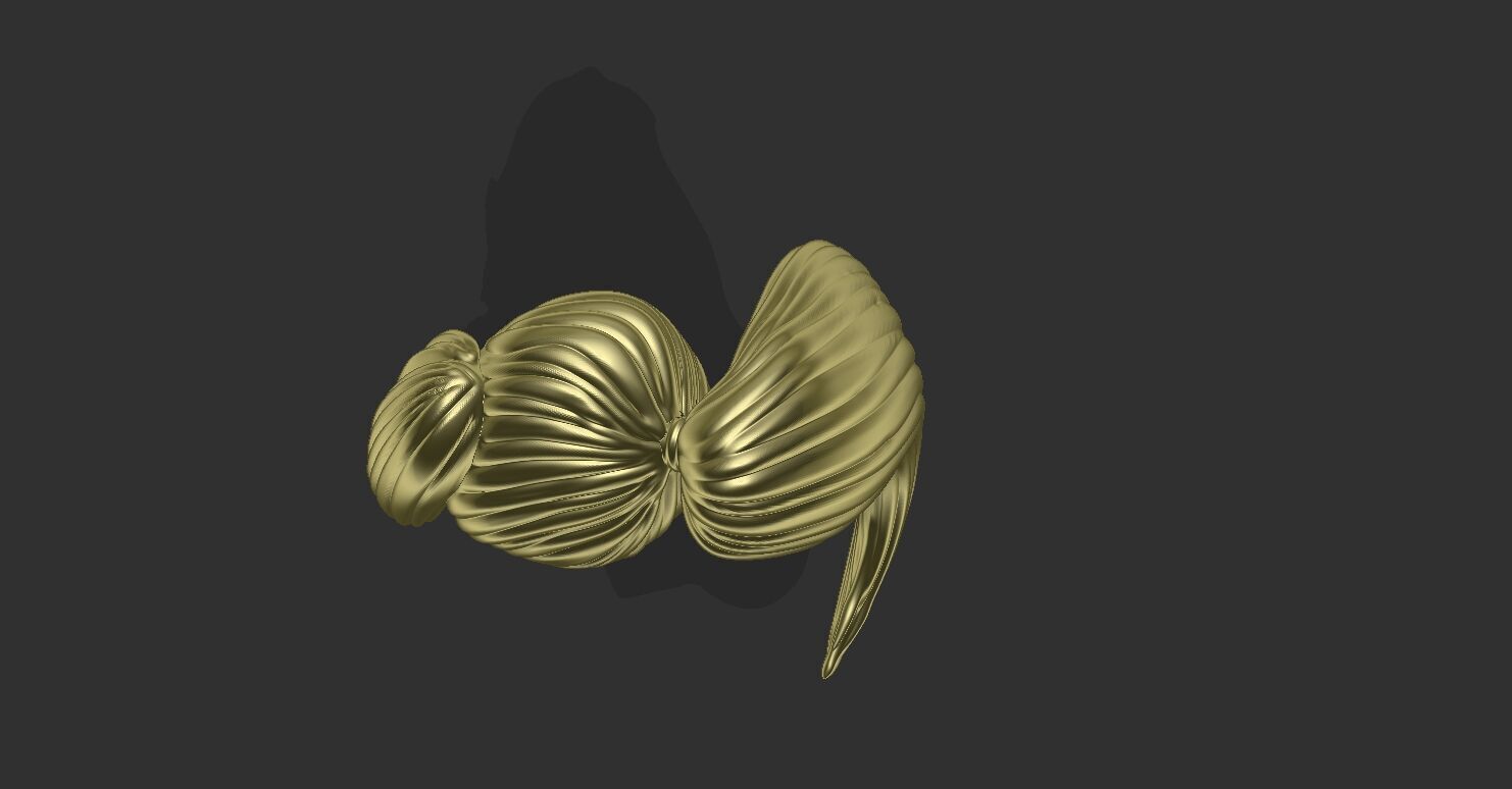 Stylized Hair v3 3D print model_3