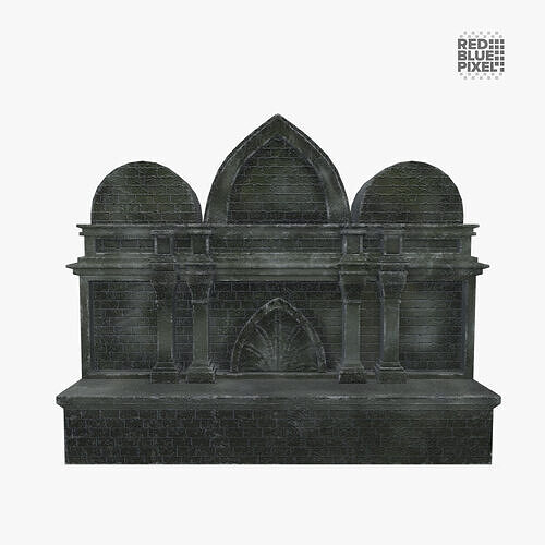 Tomb Stones 22 Low-poly 3D model
