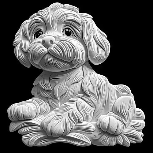 Cute Puppy Sculpture