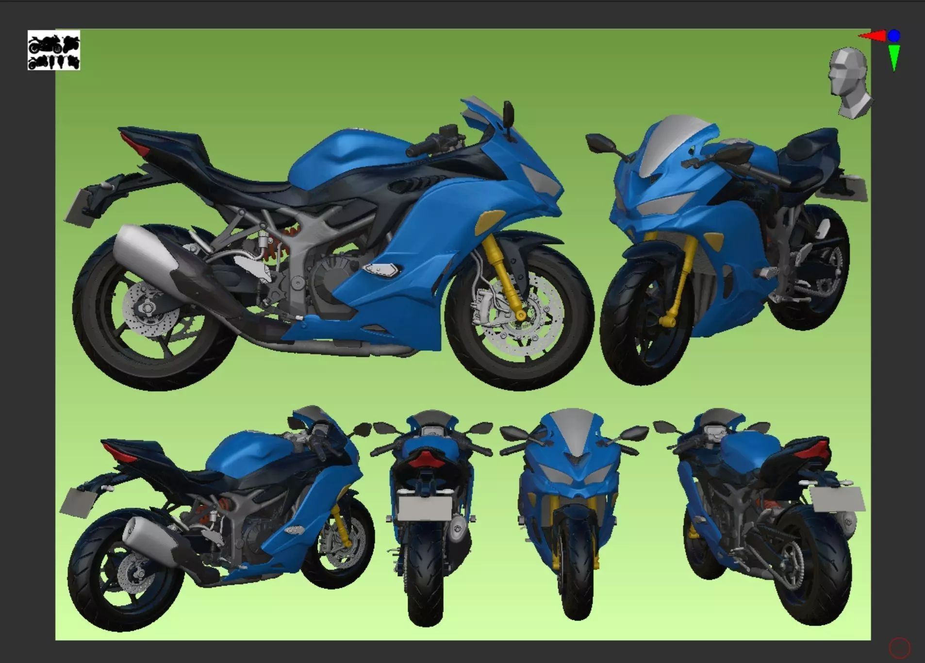 KAWASAKI ZX25R 2024 3D print model