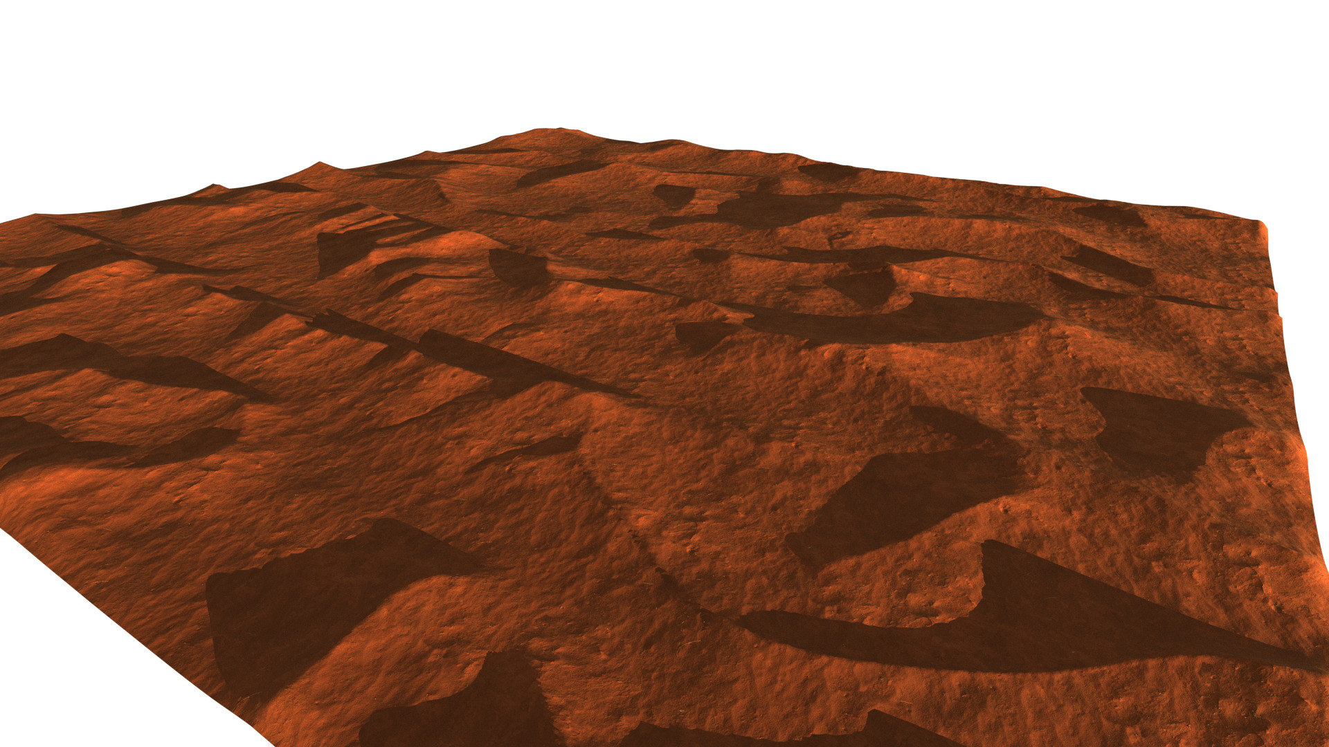 desert terrain pack Low-poly 3D model_4