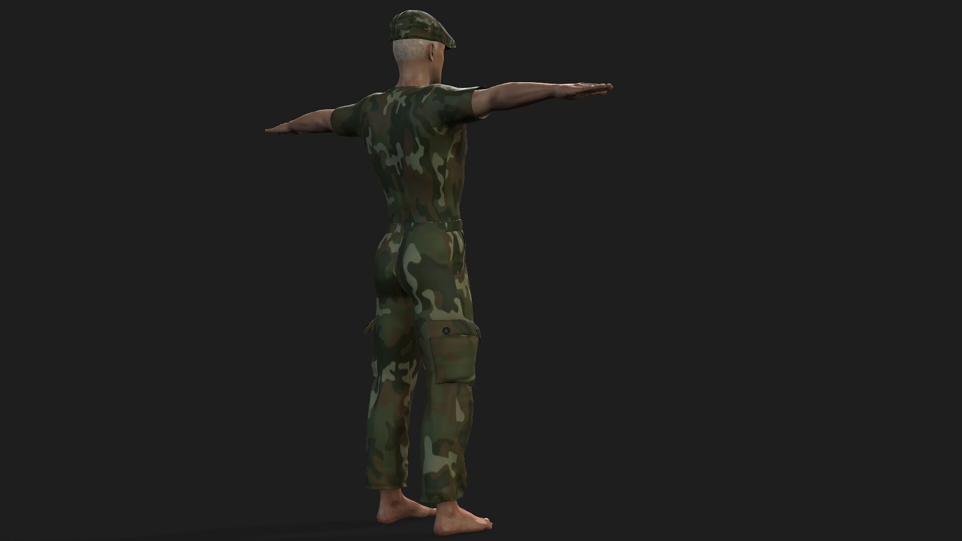 hyper realistic old hunter  3D model_8