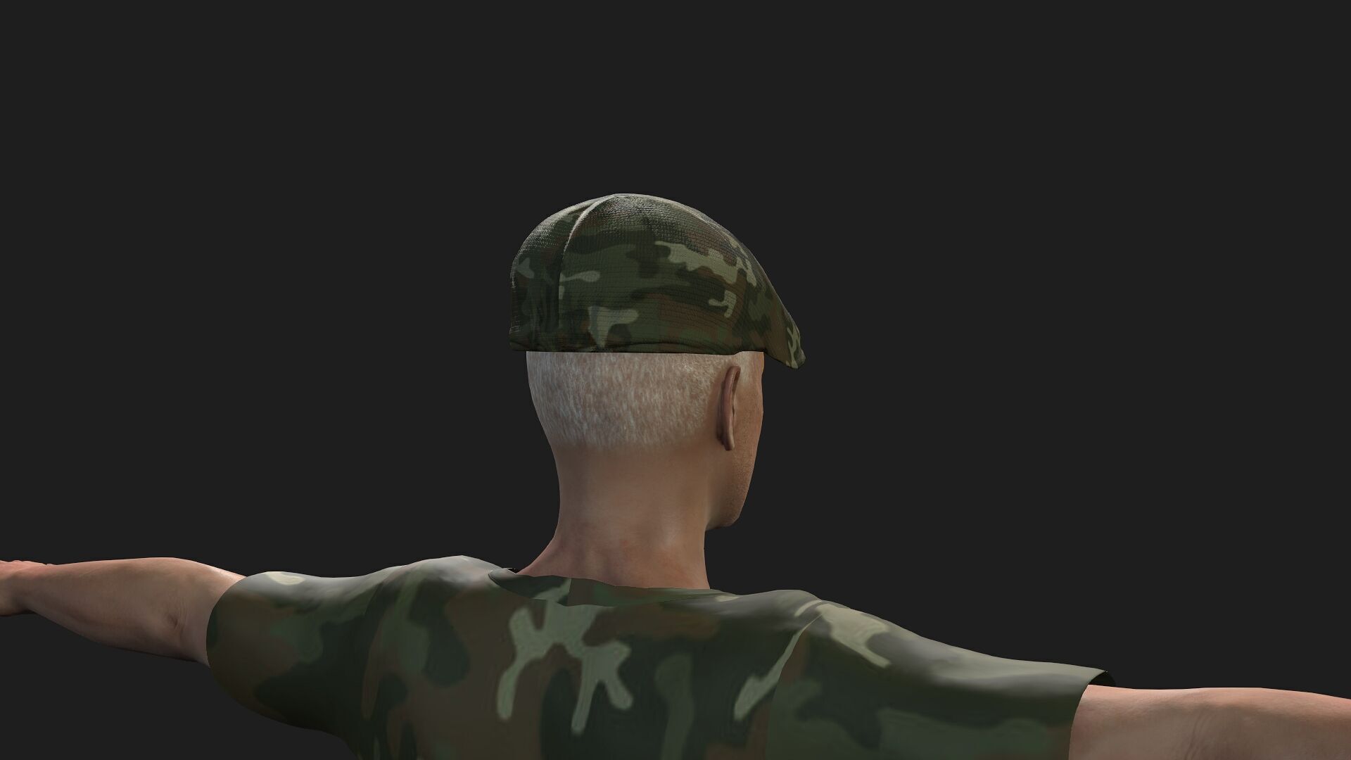 hyper realistic old hunter  3D model_3