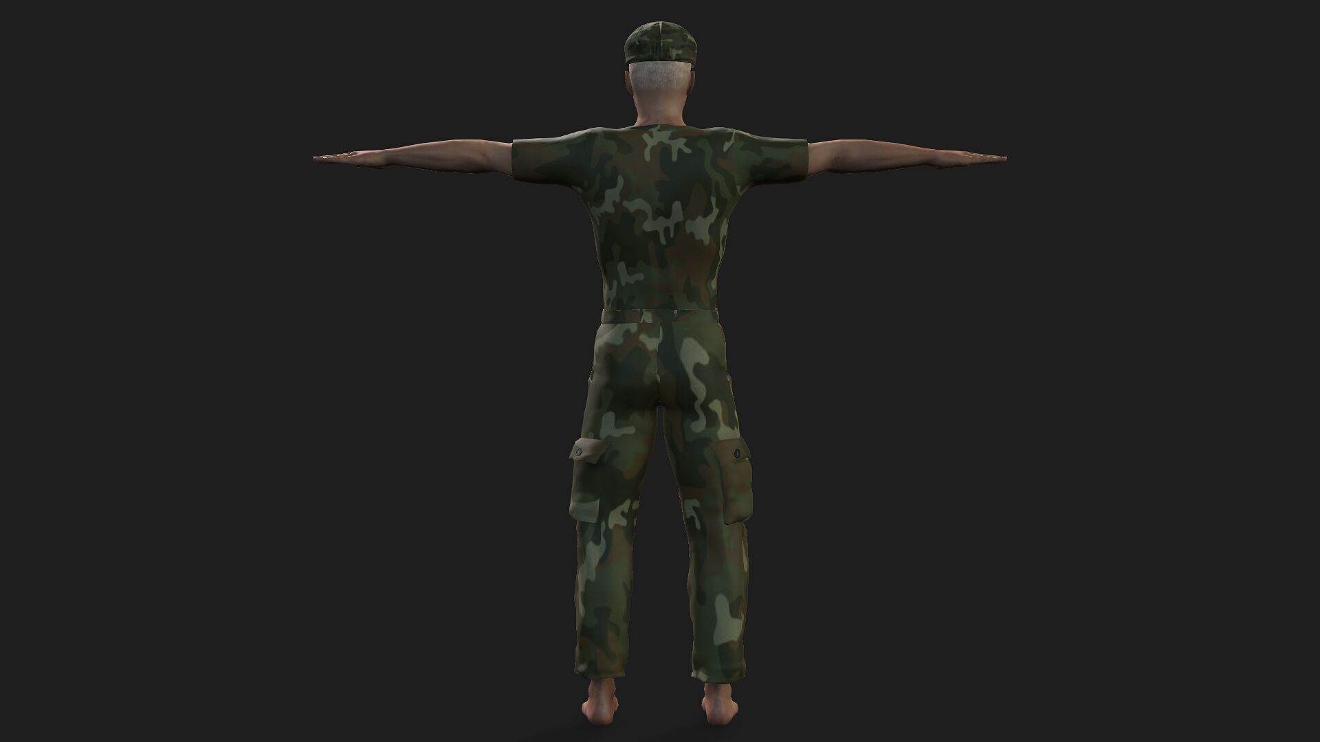 hyper realistic old hunter  3D model_10