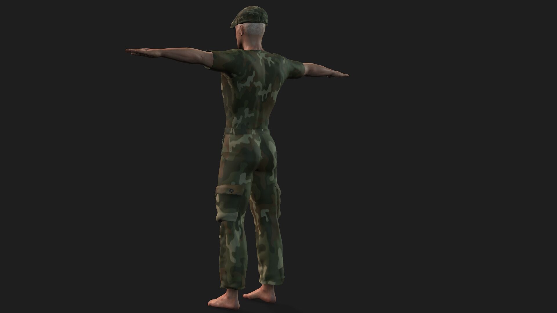 hyper realistic old hunter  3D model_9