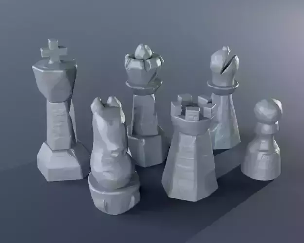 Stone Chess Pieces