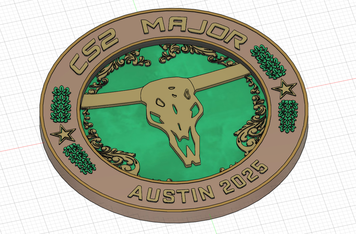 CS2 Austin Major Coin 3D model_1