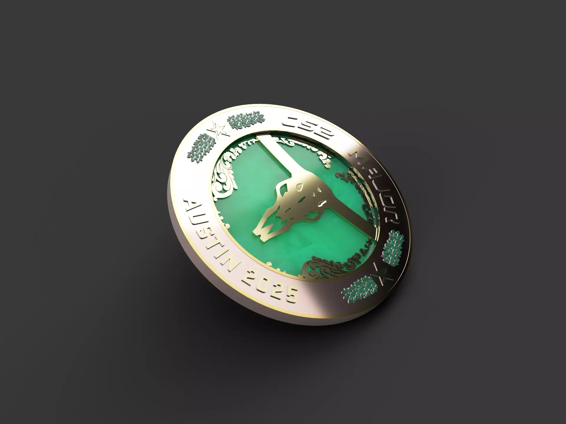CS2 Austin Major Coin 3D model_0