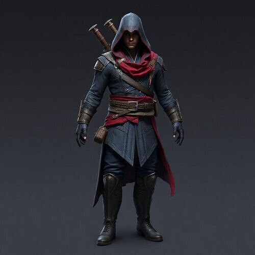 Assassin 3D Model Low-poly 3D model