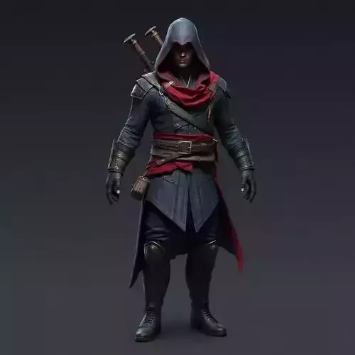 Assassin 3D Model Low-poly 3D model