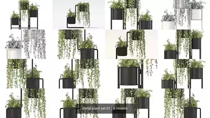 metal plant set 01