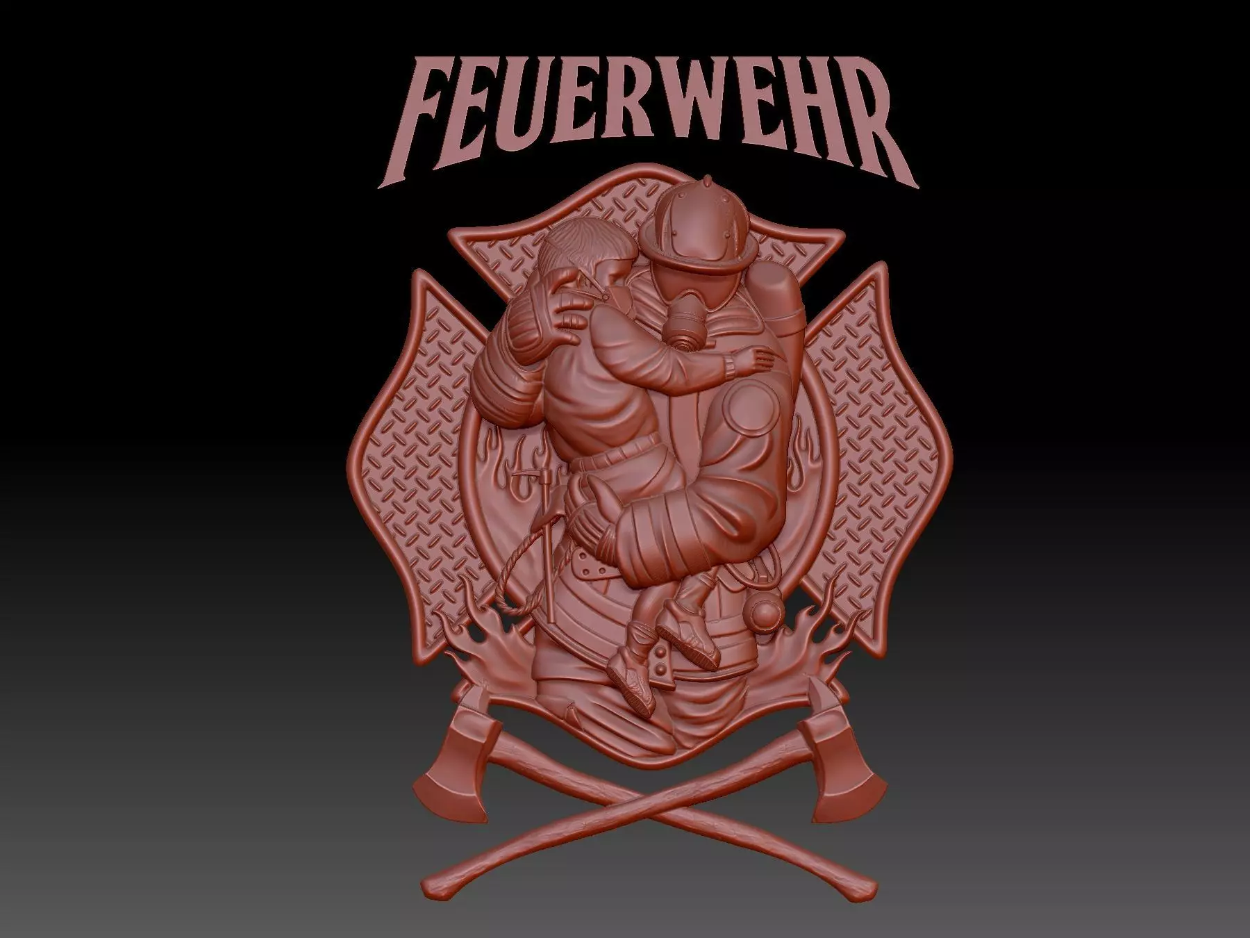 Fireman 3D print model