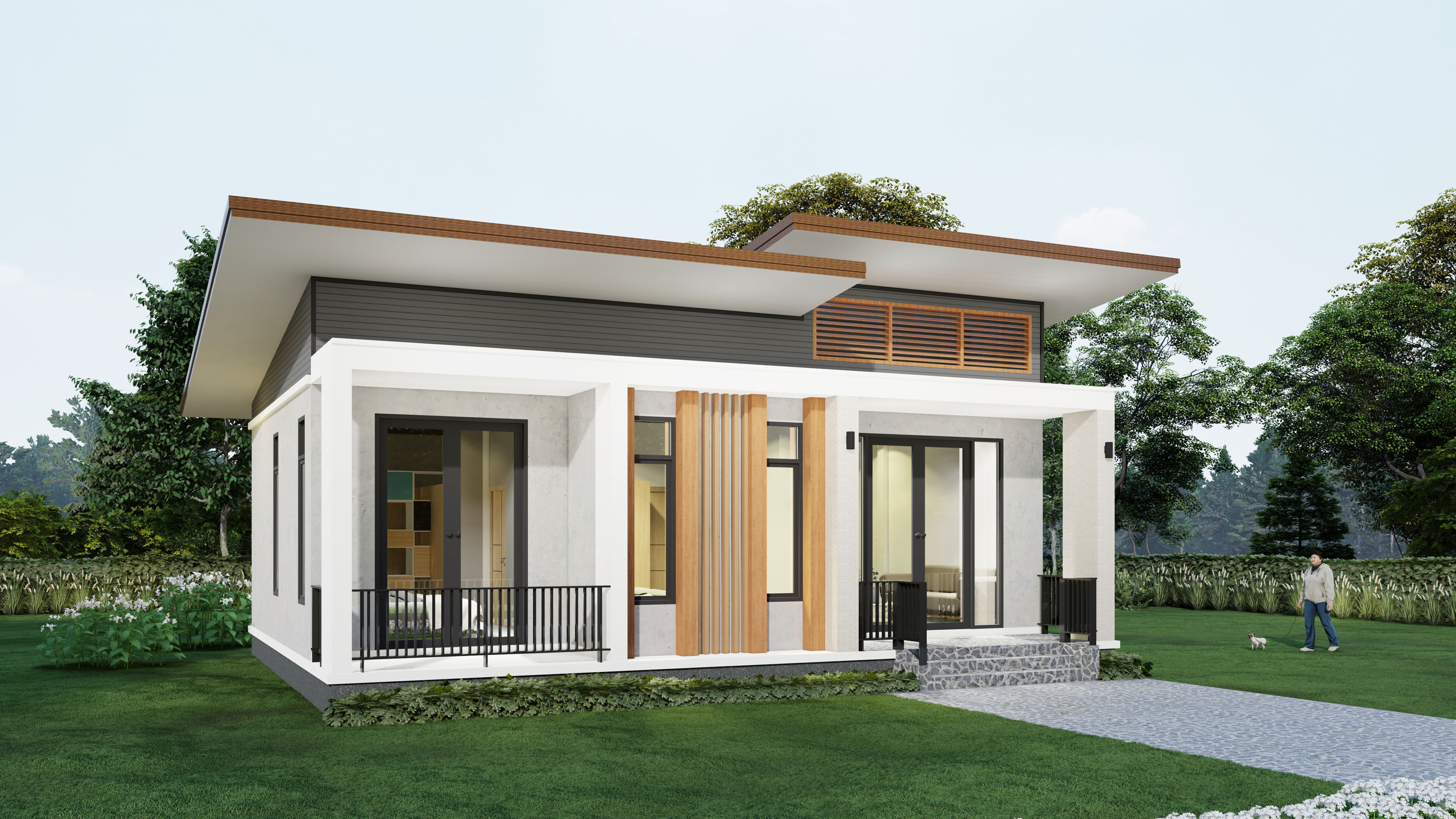 Tropical modern house 3D print model_2