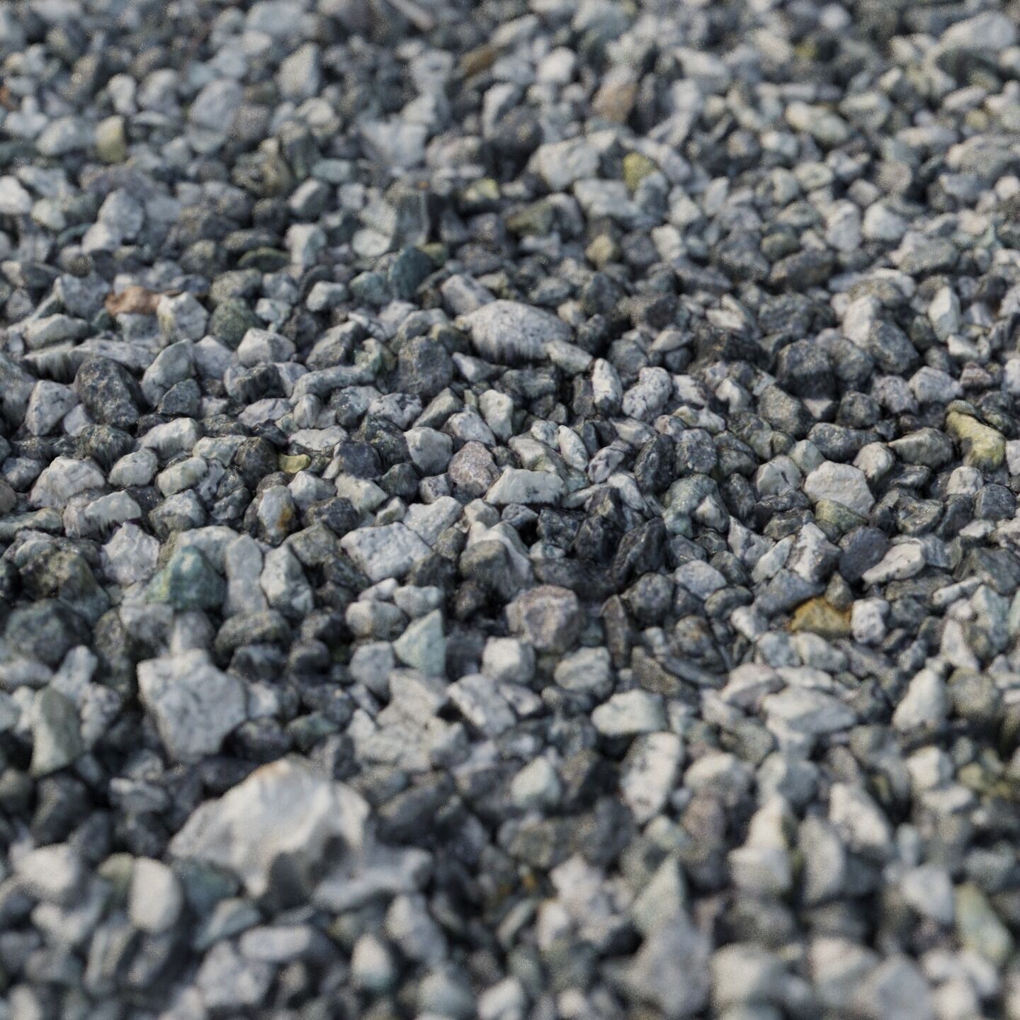 Black and white gravel material 05 Low-poly 3D model_3