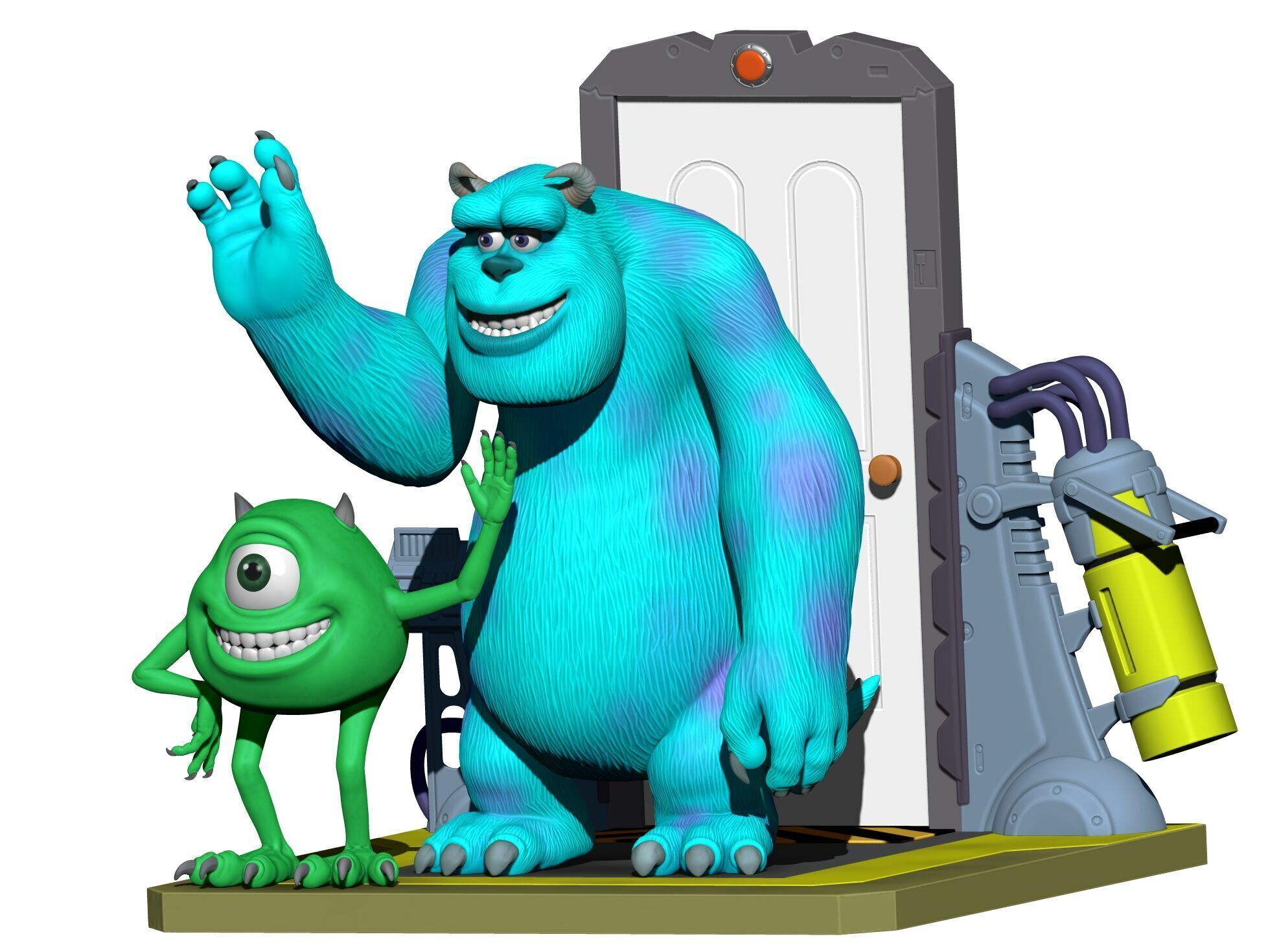 Monsters Inc for 3D printing STL 3D print model_12
