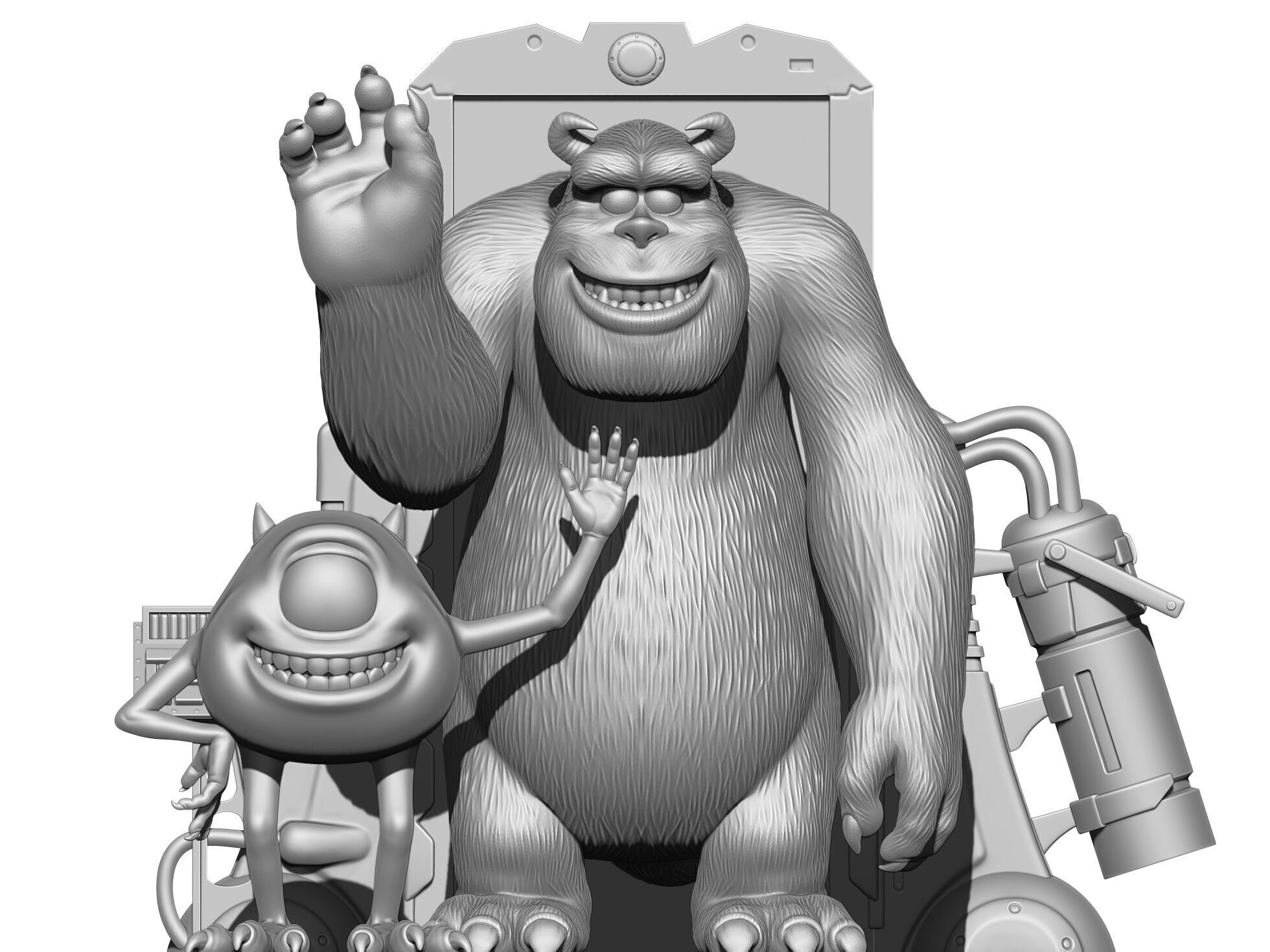 Monsters Inc for 3D printing STL 3D print model_10