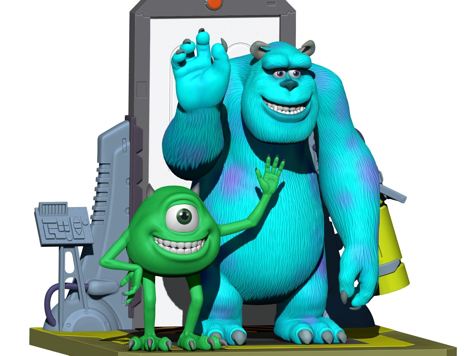 Monsters Inc for 3D printing STL 3D print model_1