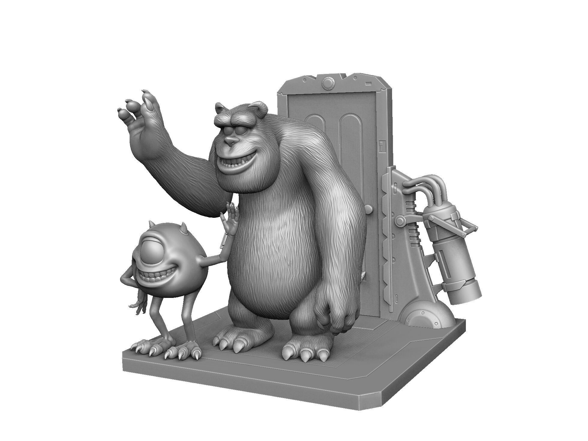 Monsters Inc for 3D printing STL 3D print model_15