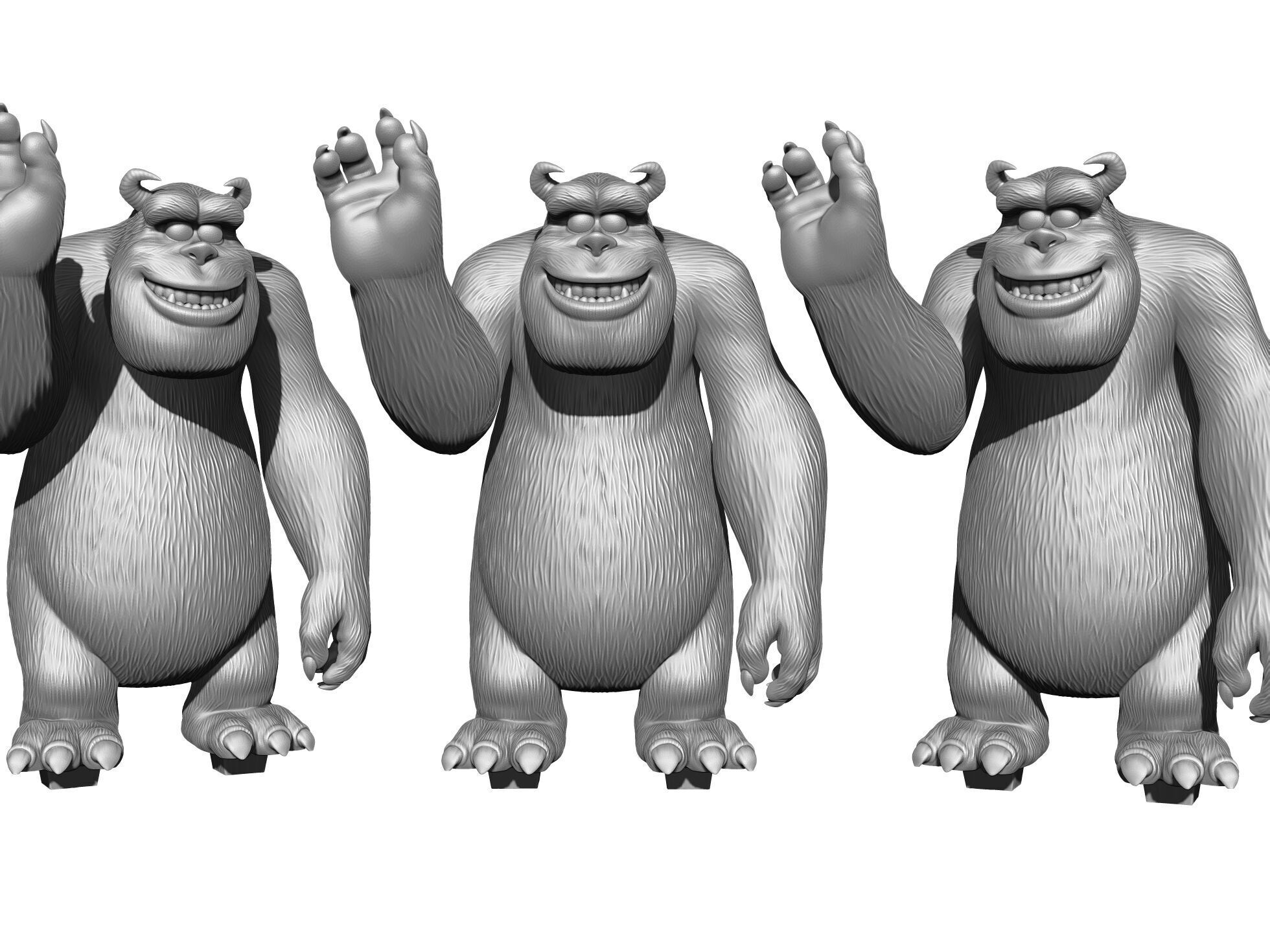 Monsters Inc for 3D printing STL 3D print model_26