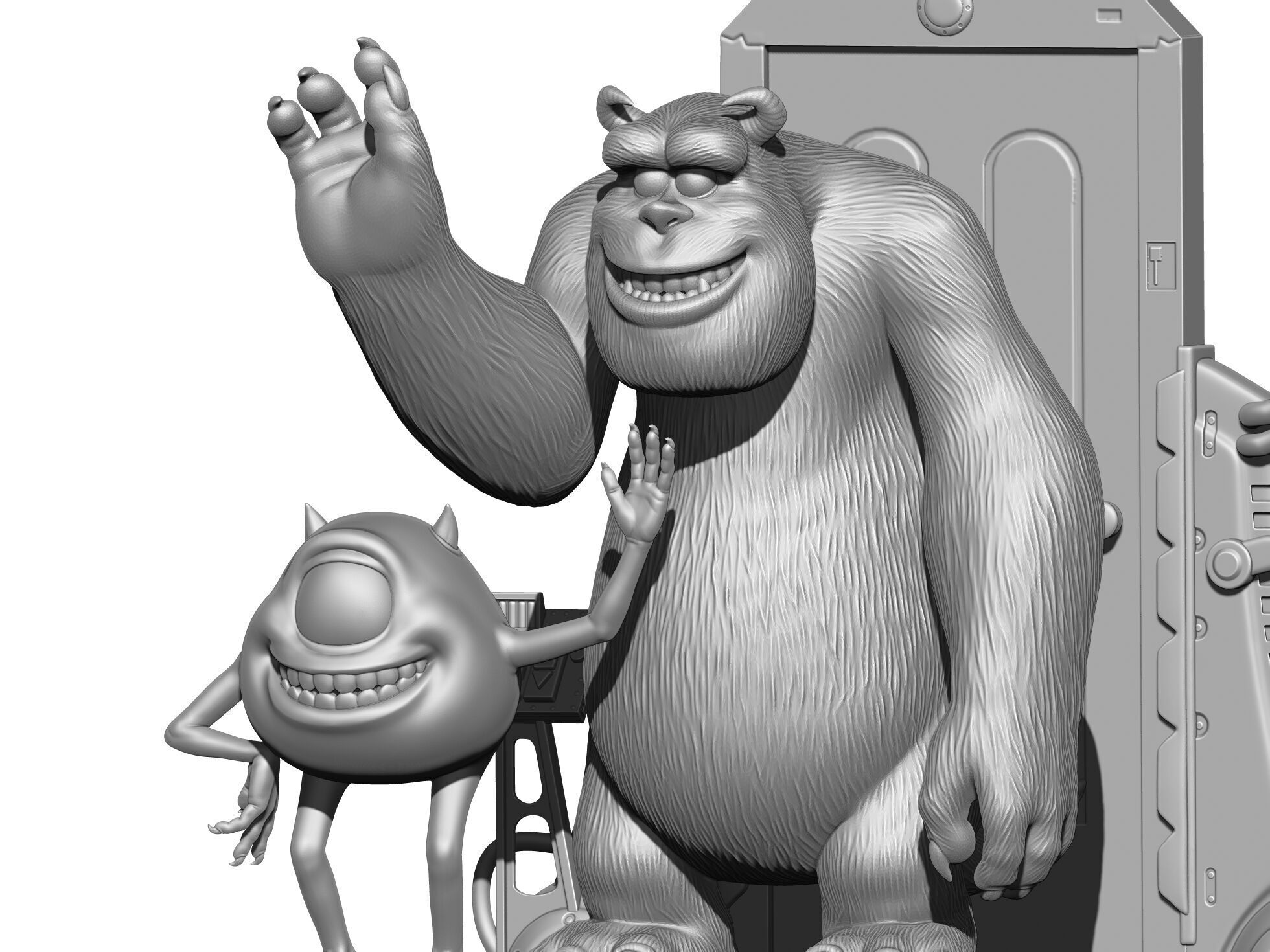 Monsters Inc for 3D printing STL 3D print model_13