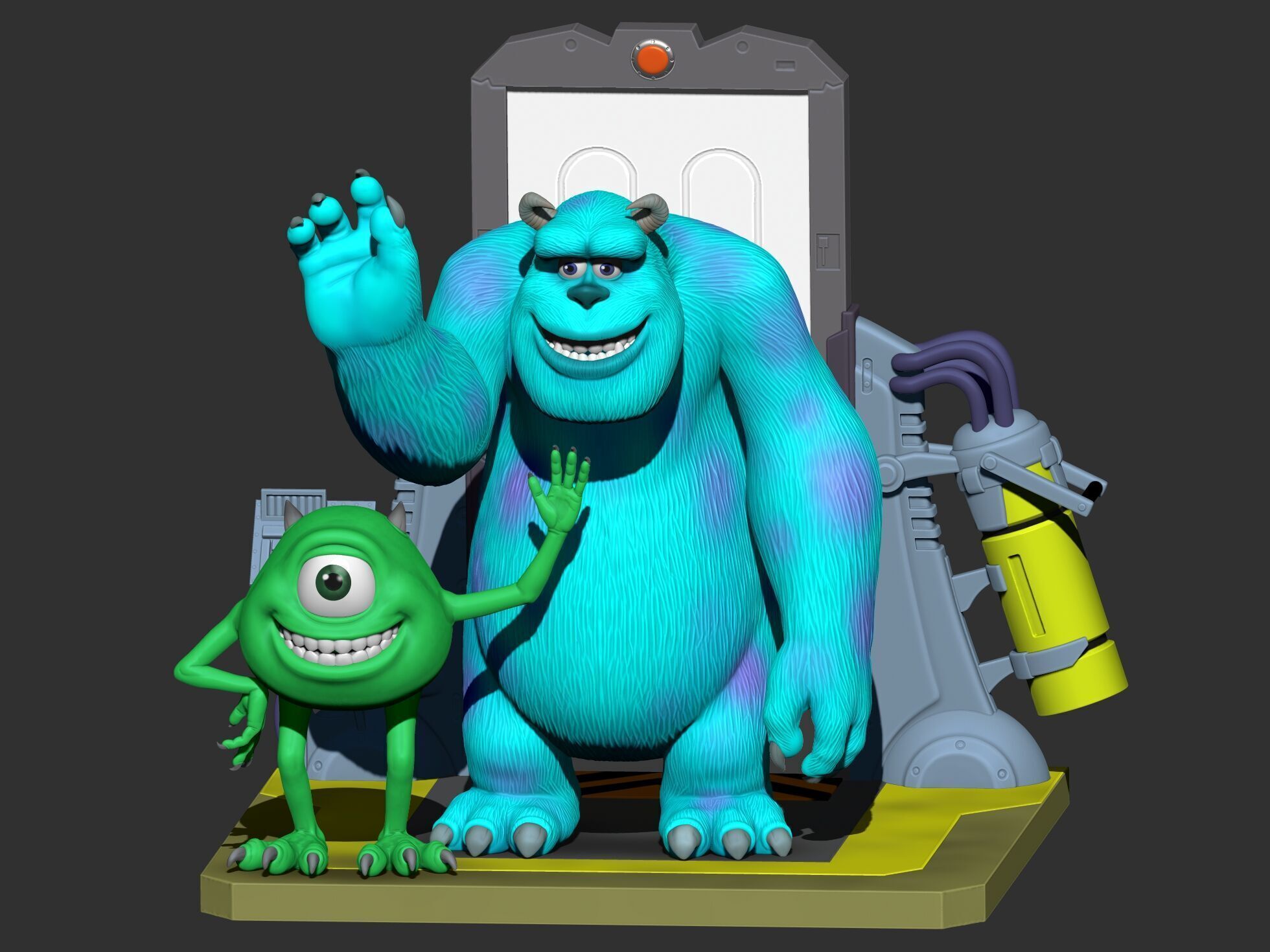 Monsters Inc for 3D printing STL 3D print model_19