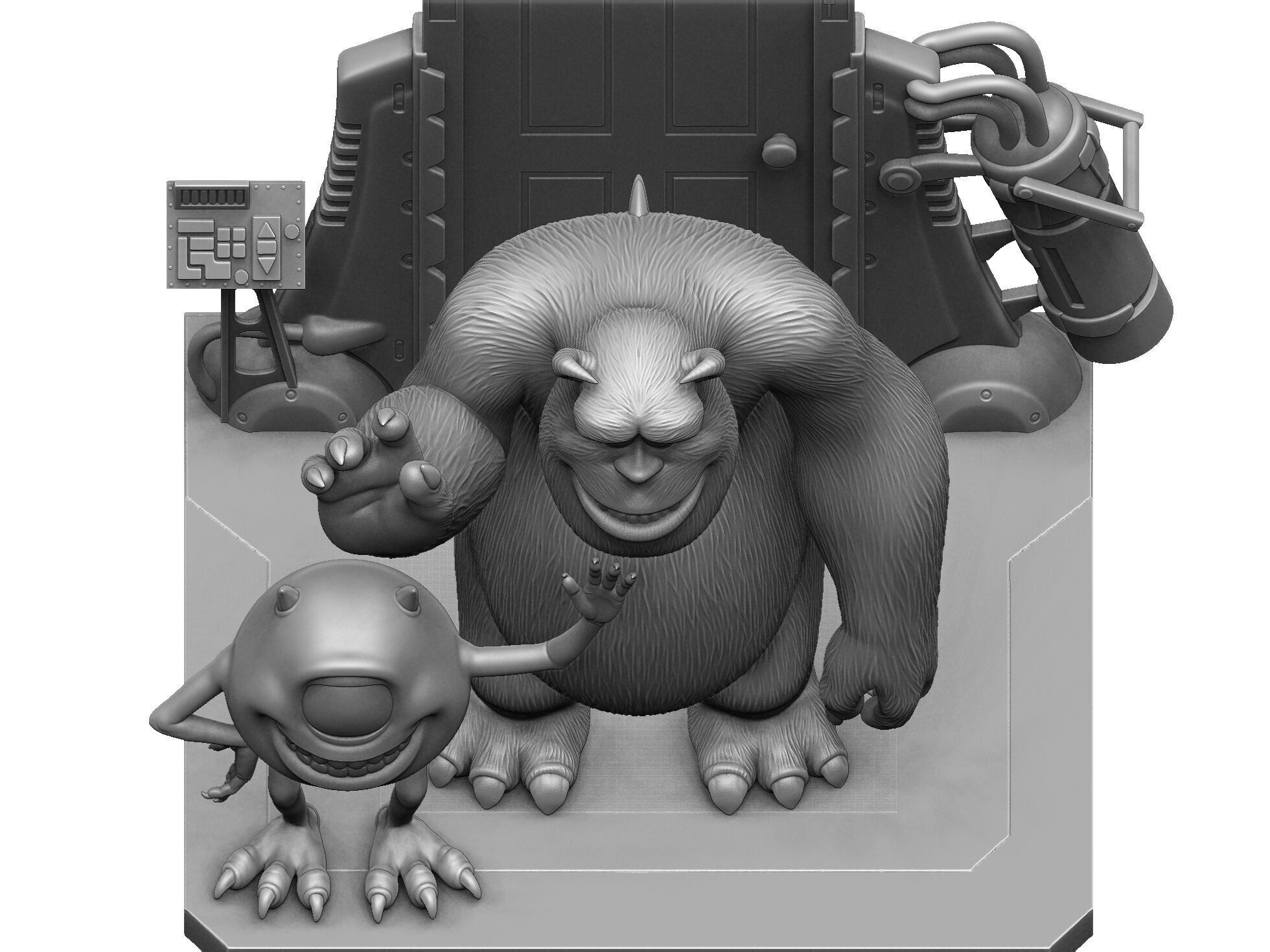 Monsters Inc for 3D printing STL 3D print model_17