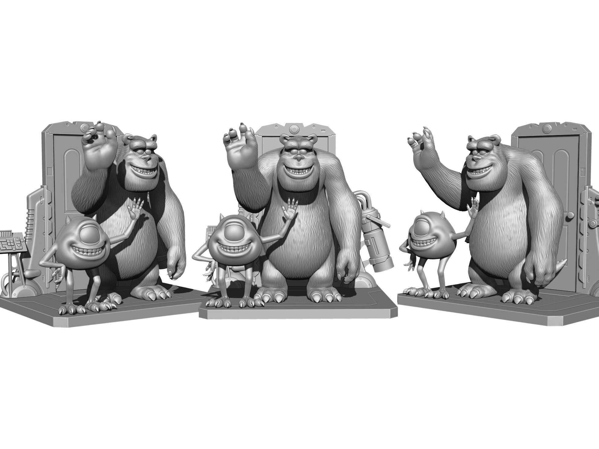 Monsters Inc for 3D printing STL 3D print model_18