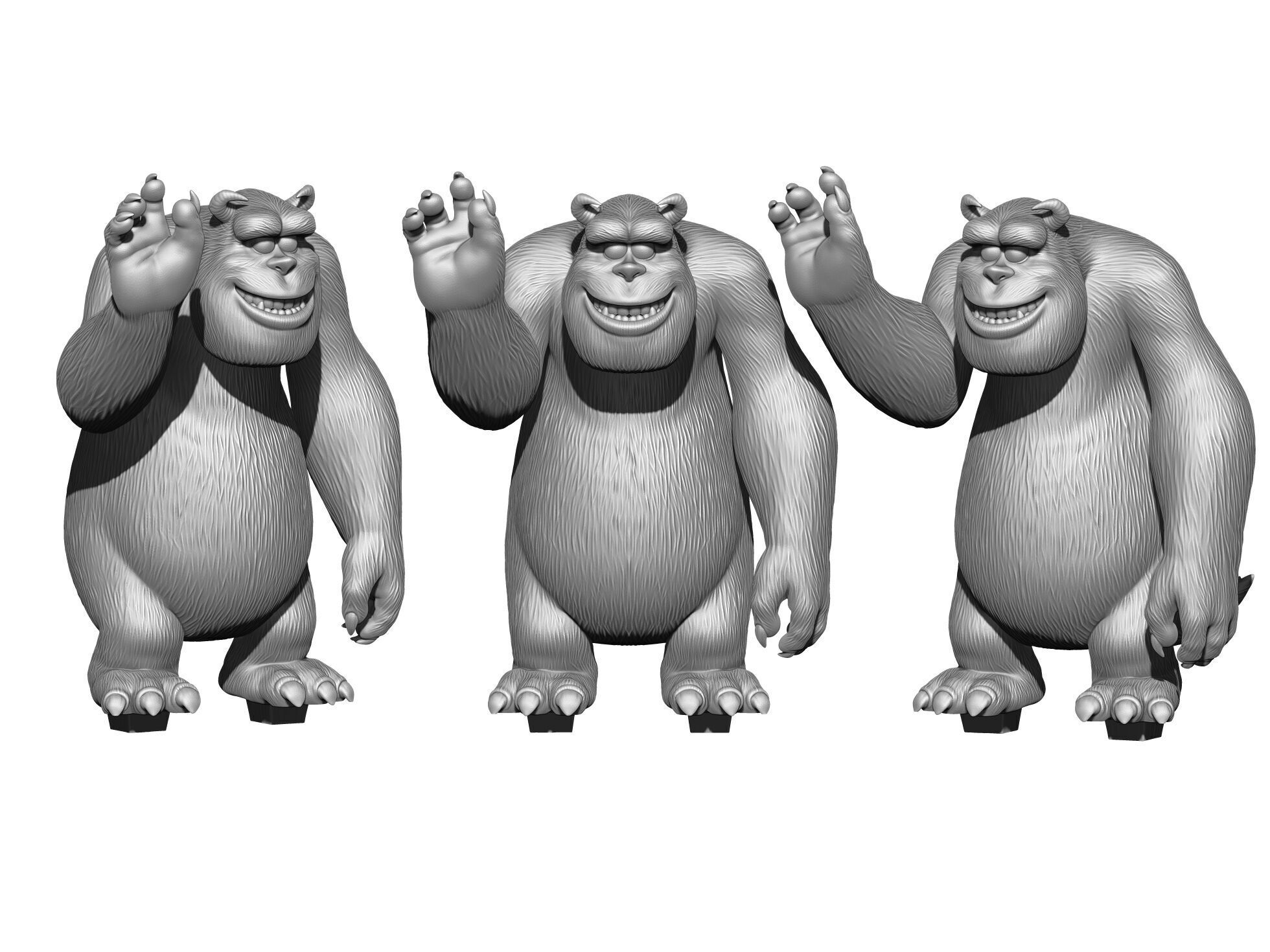 Monsters Inc for 3D printing STL 3D print model_27