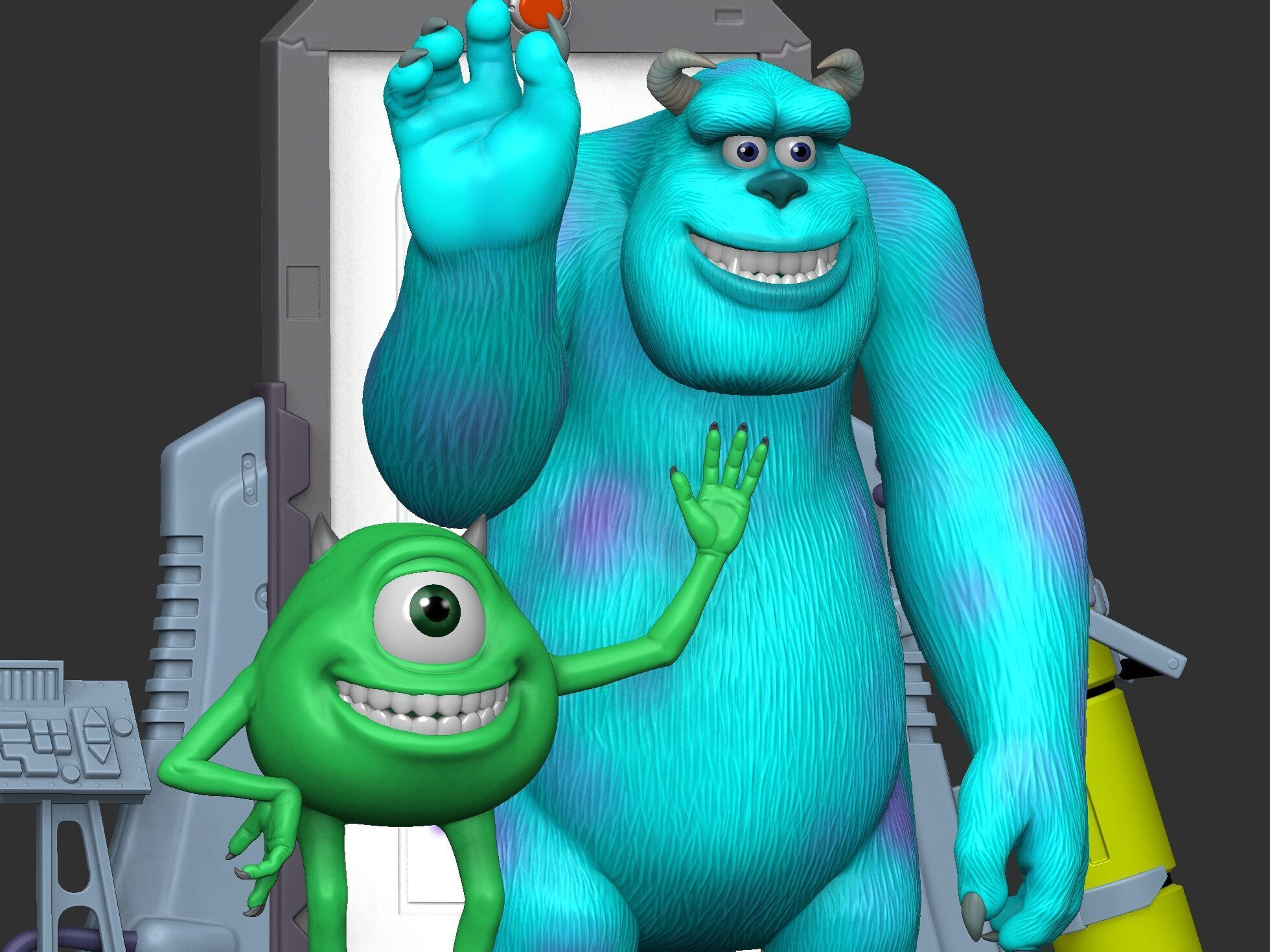Monsters Inc for 3D printing STL 3D print model_20