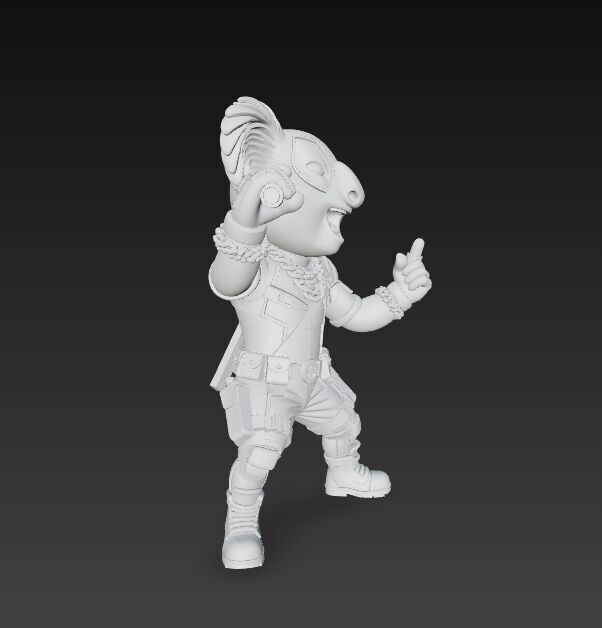 KoalaPool Unique 3D Printed Statue of the Superhero Koala 3D model_7