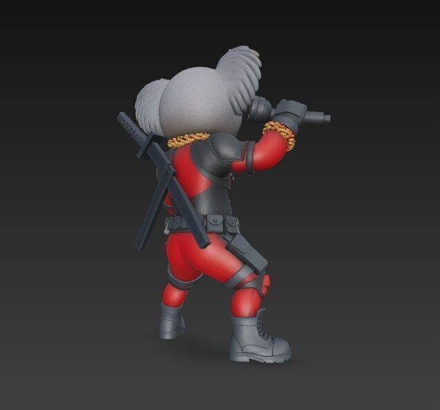 KoalaPool Unique 3D Printed Statue of the Superhero Koala 3D model_14