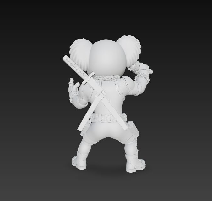 KoalaPool Unique 3D Printed Statue of the Superhero Koala 3D model_9