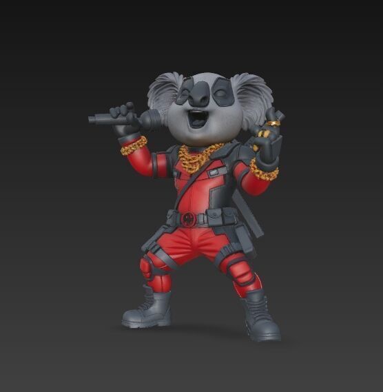 KoalaPool Unique 3D Printed Statue of the Superhero Koala 3D model_17