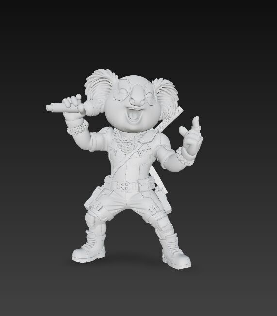 KoalaPool Unique 3D Printed Statue of the Superhero Koala 3D model_6