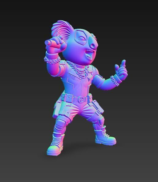 KoalaPool Unique 3D Printed Statue of the Superhero Koala 3D model_19