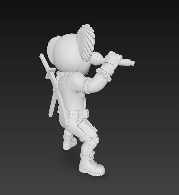 KoalaPool Unique 3D Printed Statue of the Superhero Koala 3D model_8