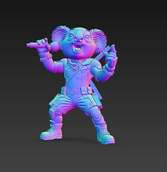 KoalaPool Unique 3D Printed Statue of the Superhero Koala 3D model_18